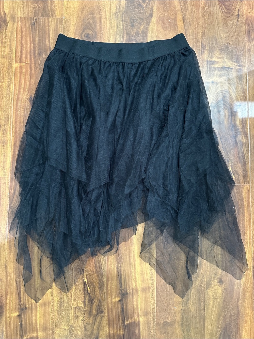Spirit Halloween Black Asymmetrical Layered Tulle Skirt